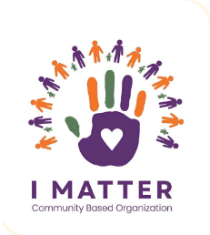 I Matter logo: a purple handprint with a heart, circled by small coloured figures, above the organisation name